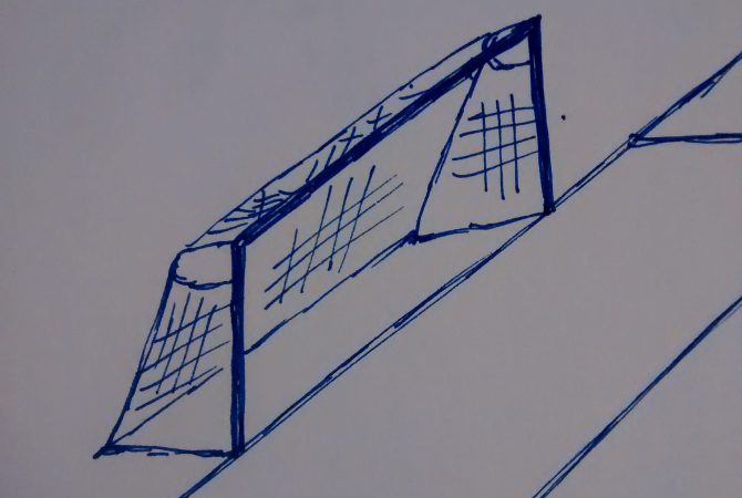 Zeichnung Fußballtor